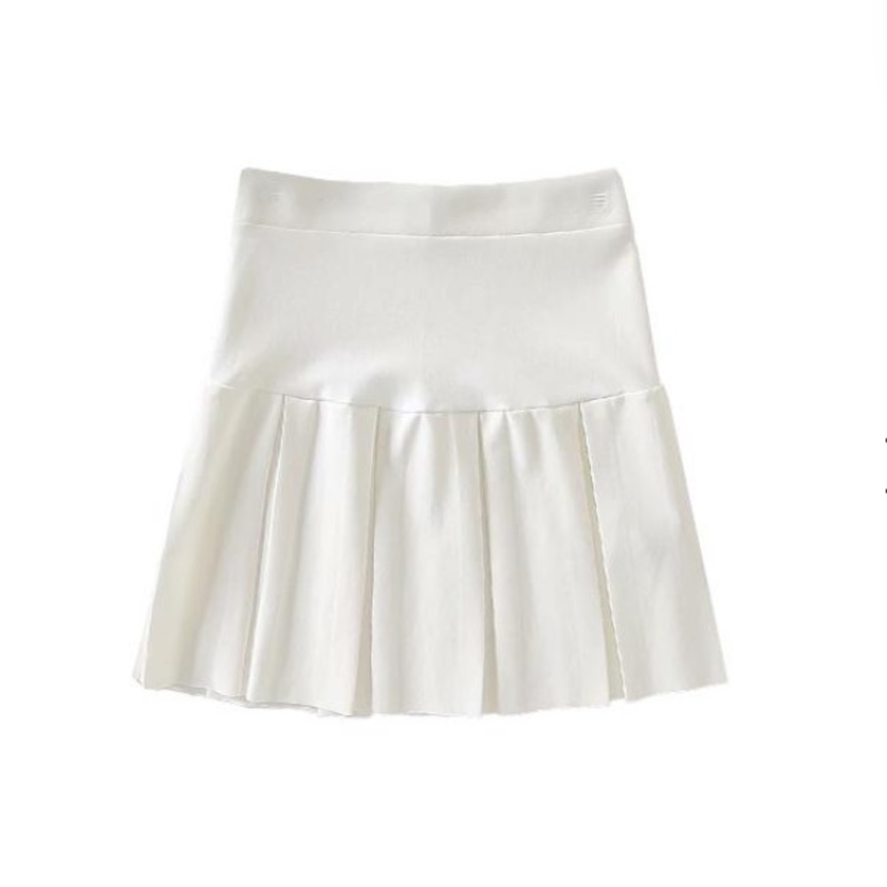 white mini skirt